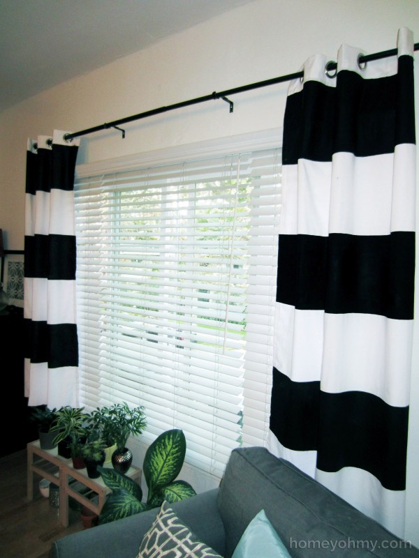 DIY Painted Window Curtains