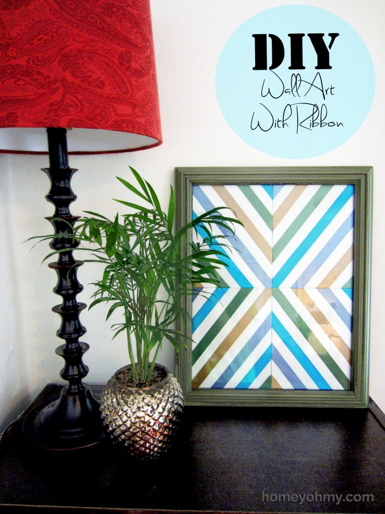 DIY Wall Art With Ribbon