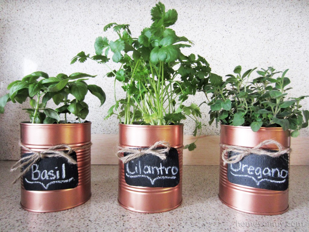 Copper Tin Can Planters