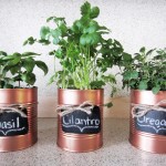 DIY Copper Tin Can Planters and Chalkboard Tags