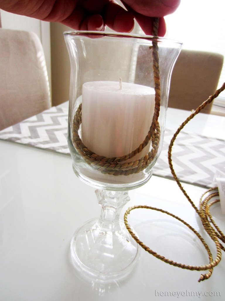 DIY Candle Holders Rope