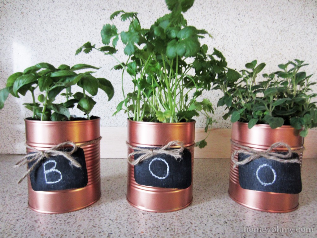 Tin Can Planters Boo