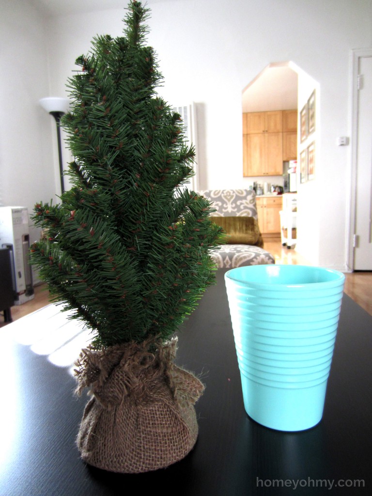 Mini Christmas tree and mint pot
