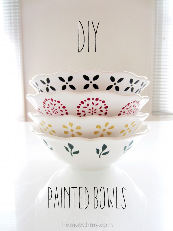 DIY Painted Bowls