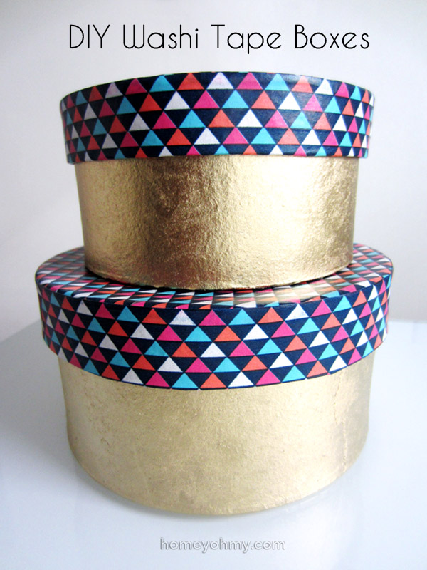 DIY Washi Tape Boxes