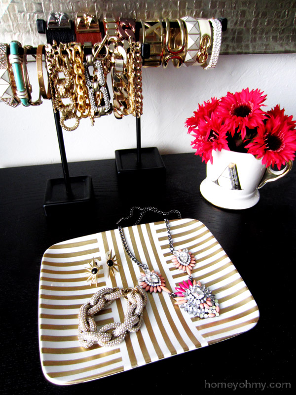 DIY Gold Leaf Jewelry Tray