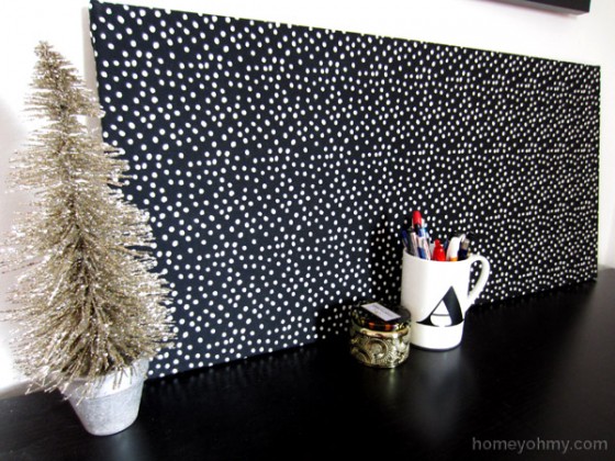 DIY Fabric covered magnet board