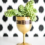 DIY Gold Goblet Planter