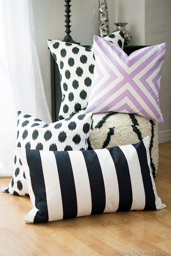 DIY No Sew Pillow Covers