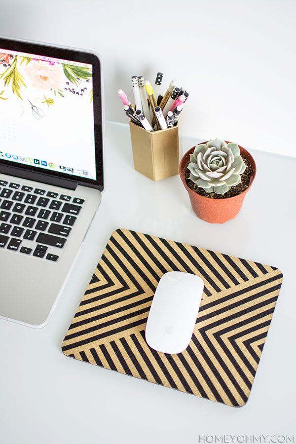 Mouse pad and mouse at desk