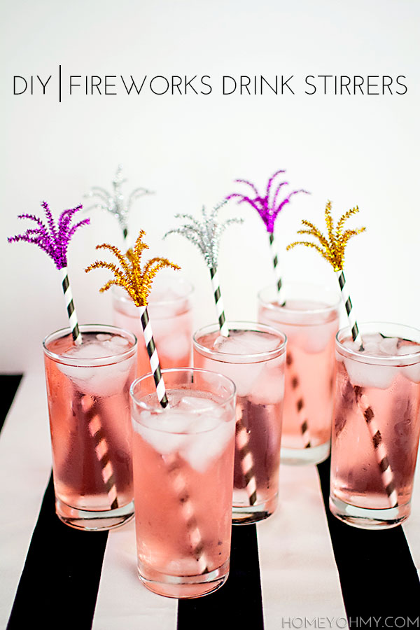 Fireworks Drink Stirrers