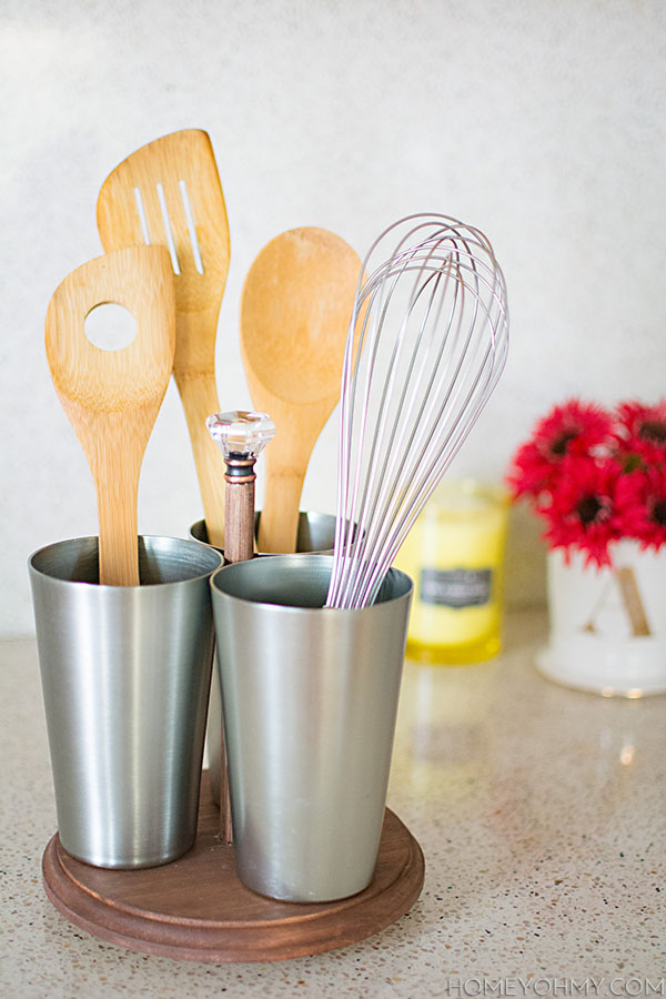 DIY Rotating Utensil Caddy