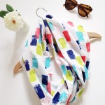 DIY Colorful Brush Strokes Scarf