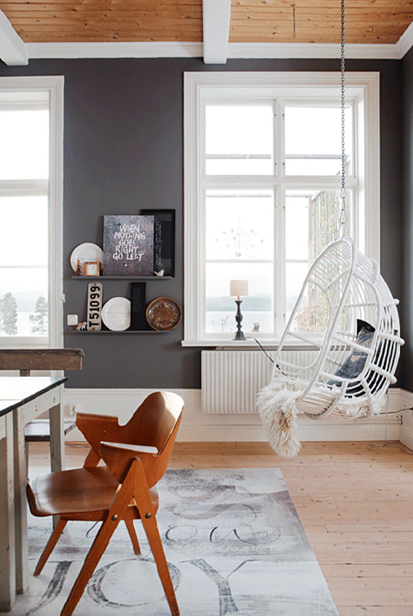 hanging chair Scandinavian style