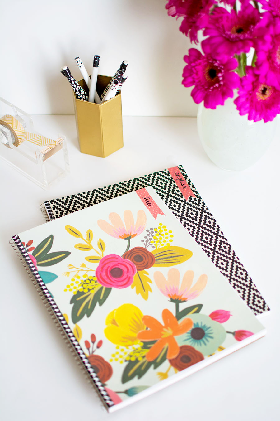 DIY Decorated Notebooks with Labels