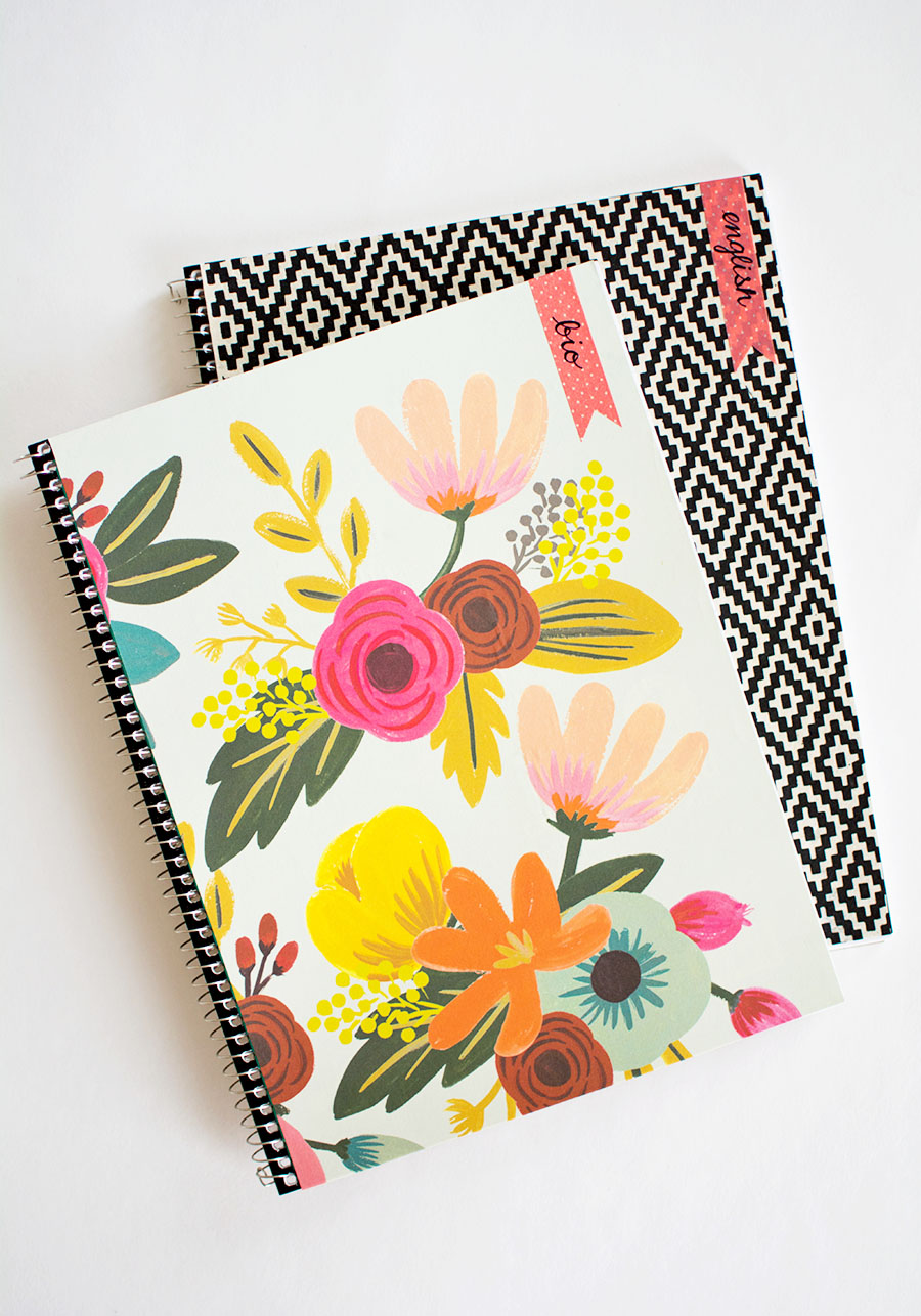 DIY Customizable Notebooks with labels