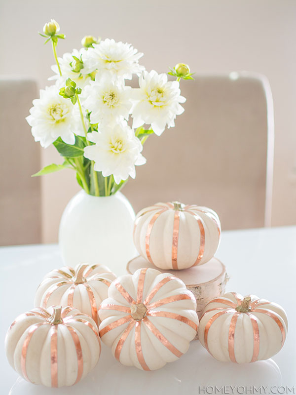 Copper tape pumpkins