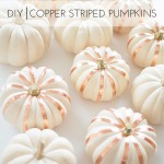 DIY Copper Striped Pumpkins