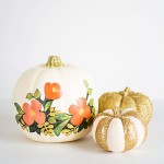 DIY Floral and Glitter Pumpkins