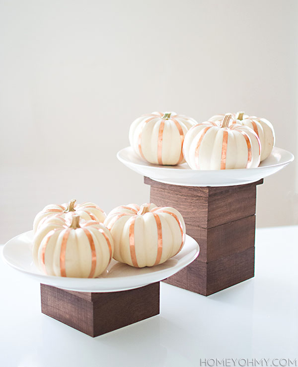 DIY Wood Pedestal Cake Stands