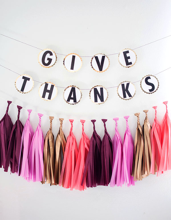 DIY Garland- Give Thanks