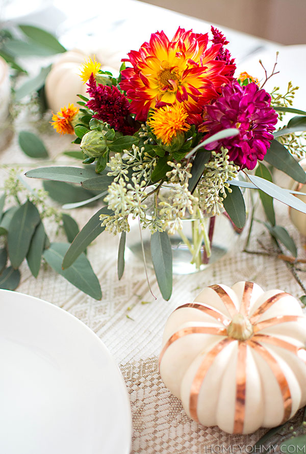 Fall Tablescape Flowers