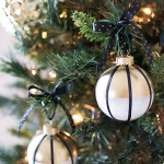 DIY Black, White, and Gold Ornaments