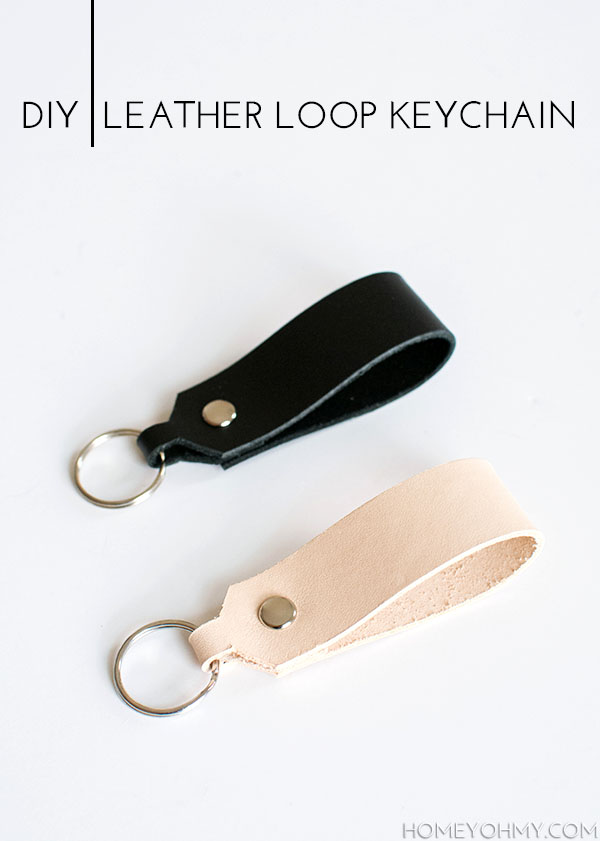 DIY- Leather loop keychain