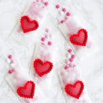 DIY Pom Pom Heart Treat Bags