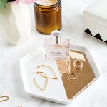 DIY Mirrored Gold Hexagon Tray