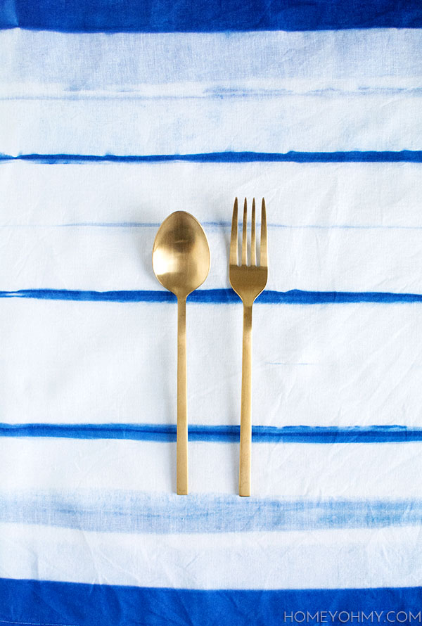 Striped Inkodye Napkin- DIY