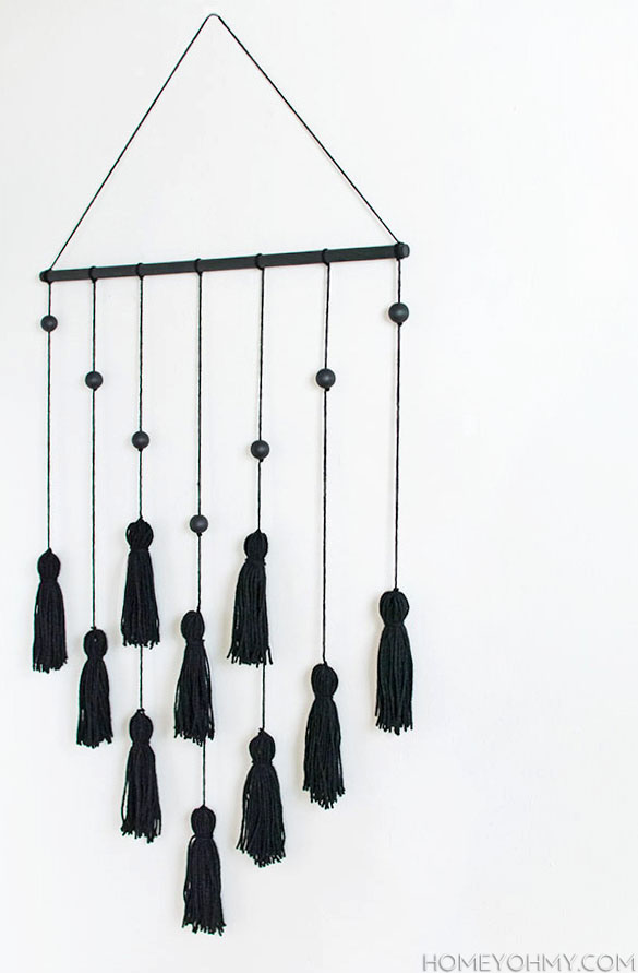 DIY Modern Tassel Wall Hanging-
