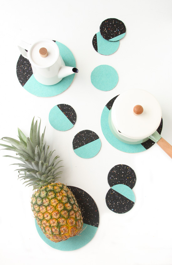 color-blocked-diy-coasters-trivets-turquoise-and-black-in-a-cluster-styled-2