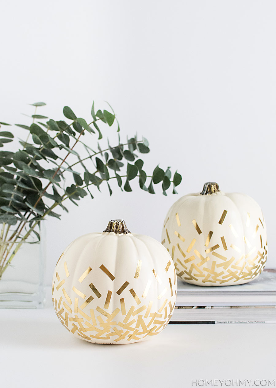 Gold Confetti Pumpkins