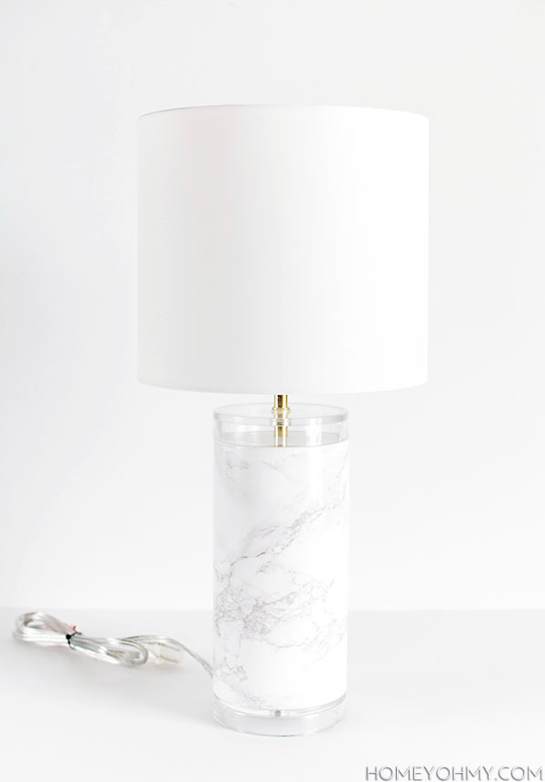 marble lamp DIY