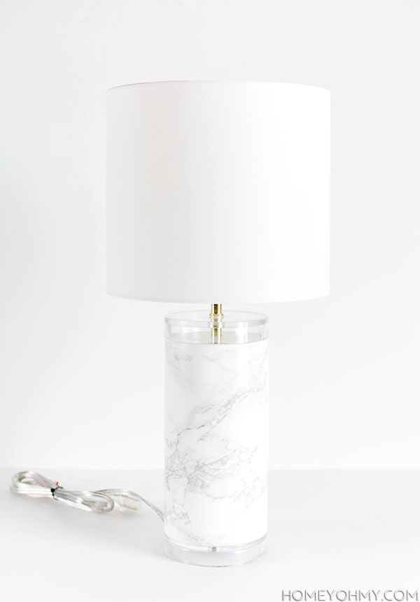 marble lamp DIY