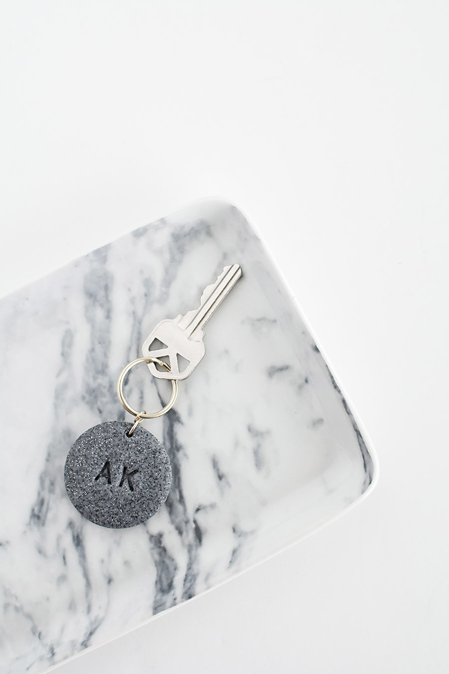 DIY Monogram Clay Keychain