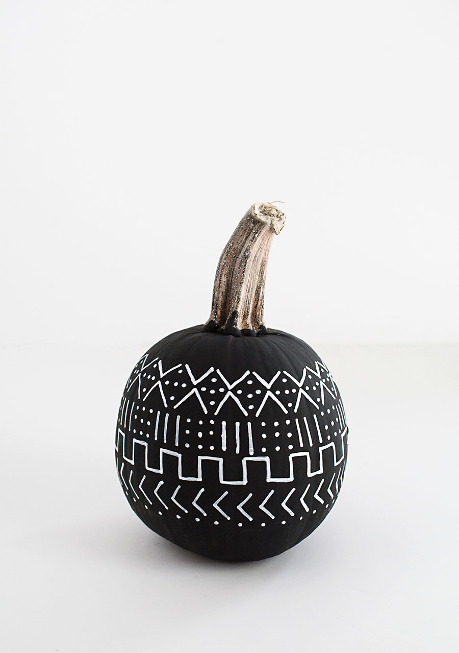 DIY Mud Cloth Pumpkin