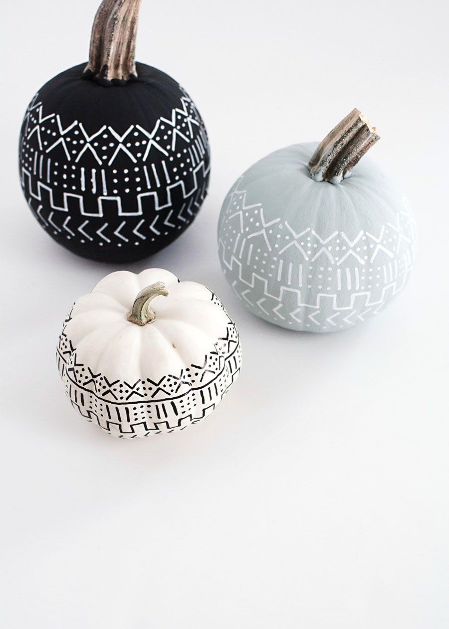 DIY - Mud Cloth Pumpkins-2