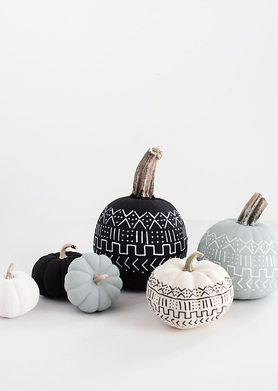 DIY- Mud Cloth Pumpkins