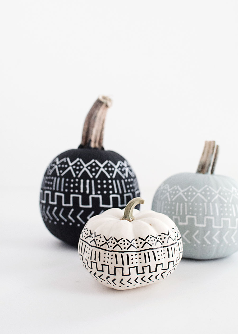 DIY - Mud Cloth Pumpkins