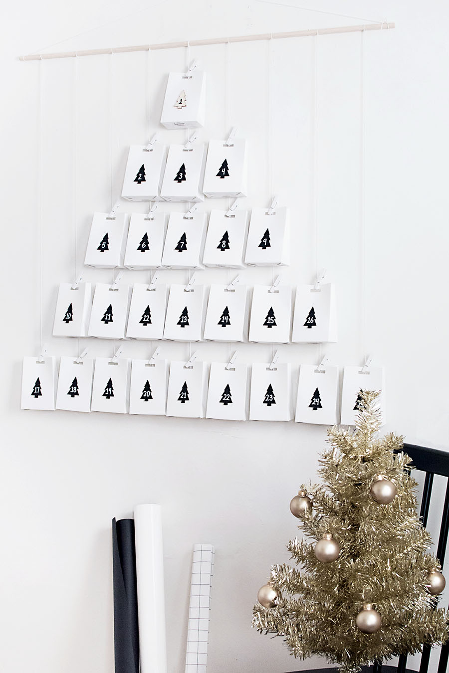 Modern advent calendar DIY