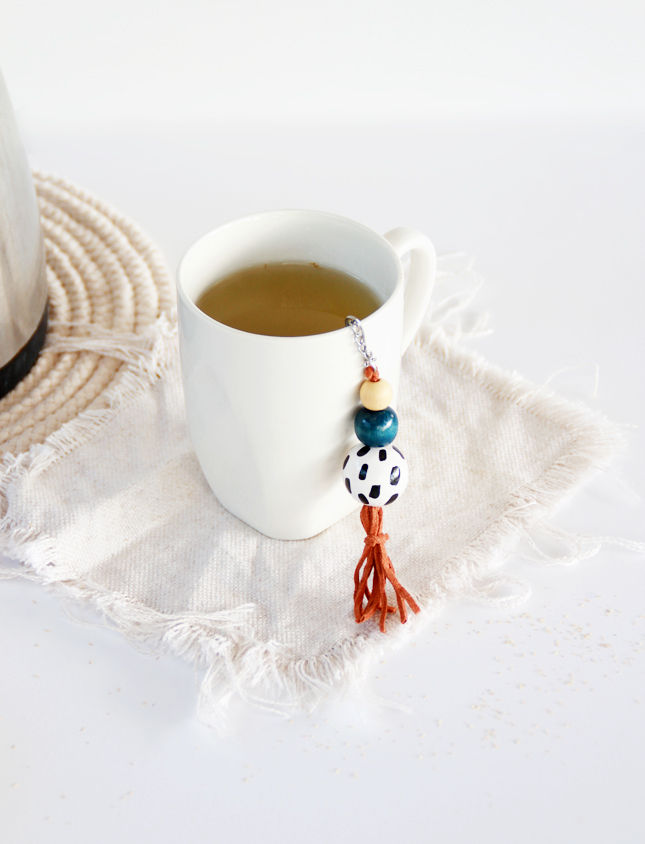 diy decorated tea strainer