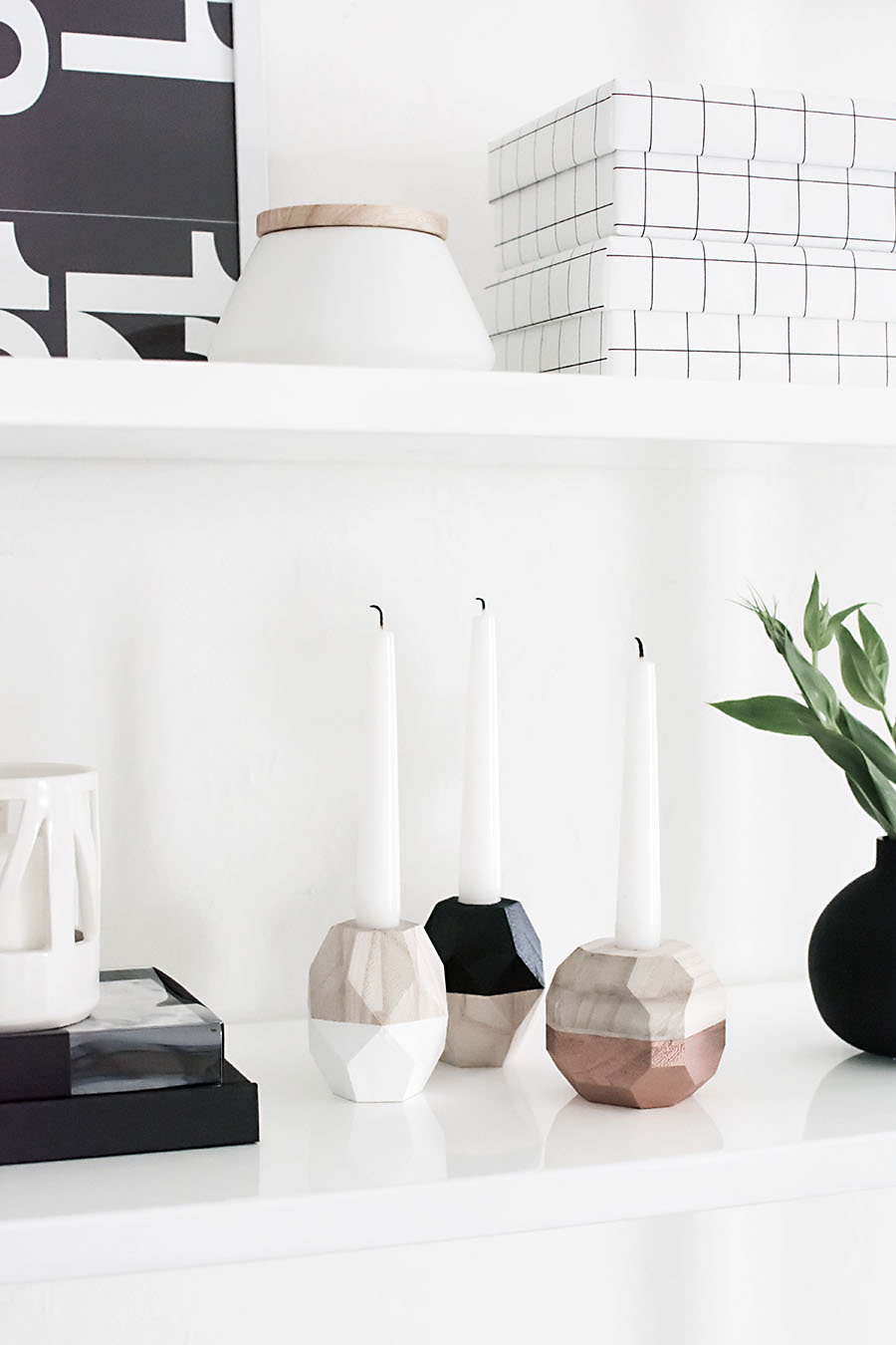 DIY-Geometric Candle Holders