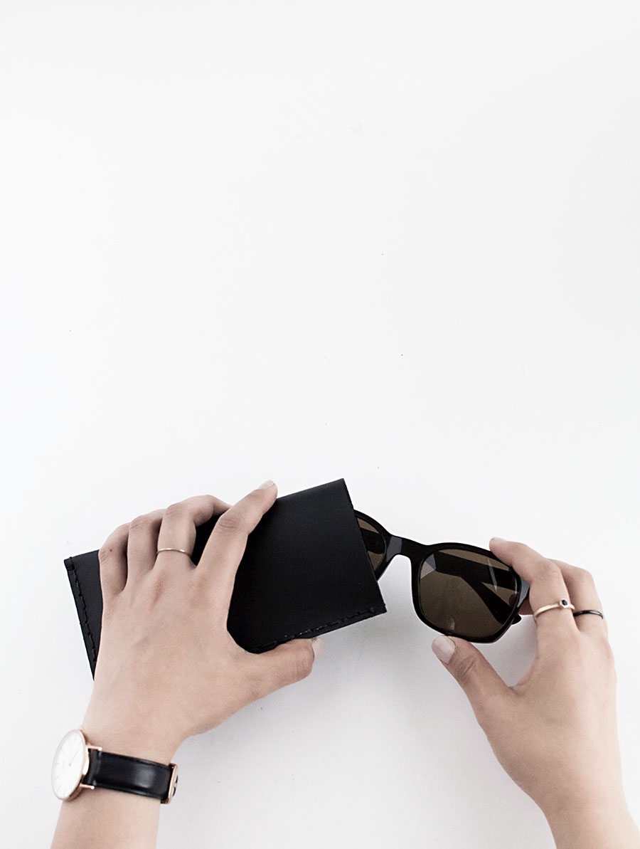 Leather Sunglasses Pouch - DIY