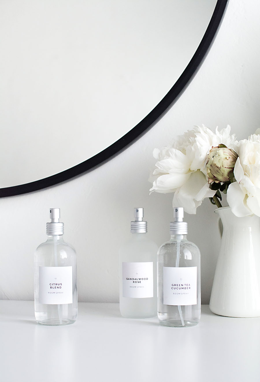 DIY Room sprays with printable labels