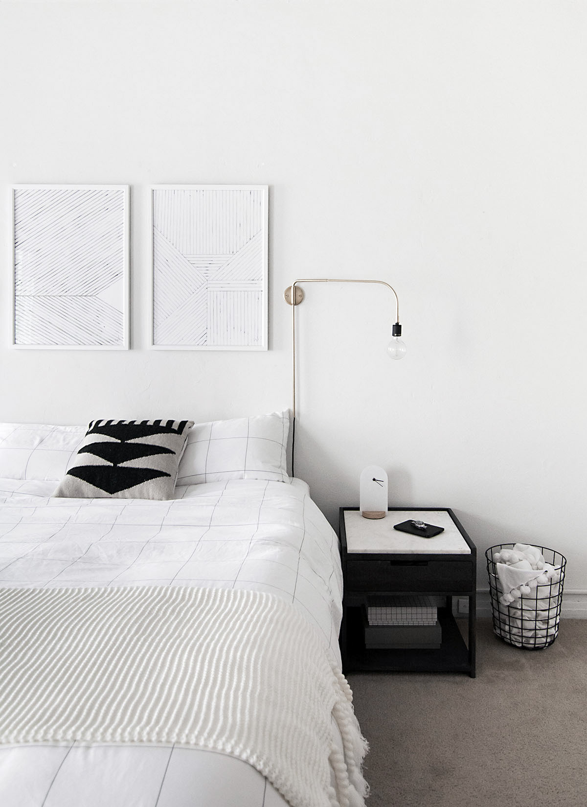minimal monochrome bedroom-5