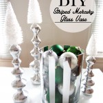 DIY Striped Mercury Glass Vase