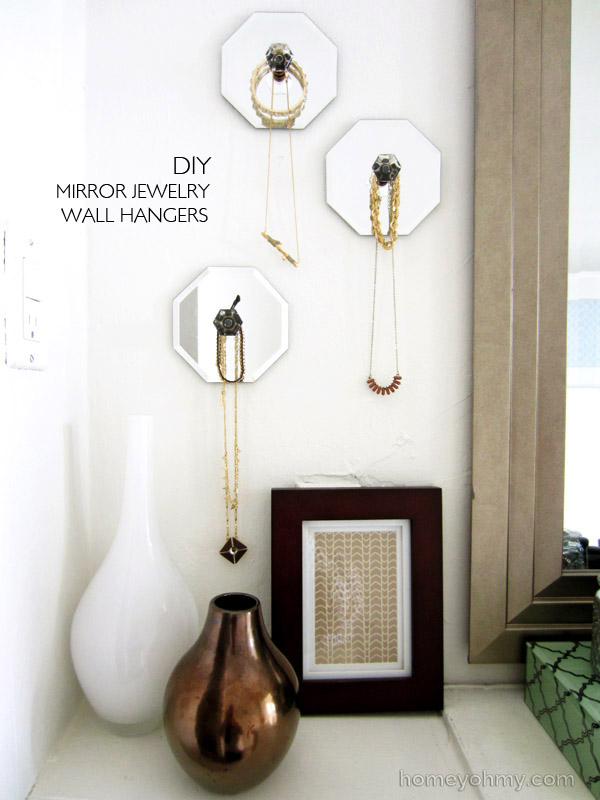 DIY Mirror Jewelry Wall Hangers