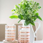 DIY Copper Striped Candle Holders